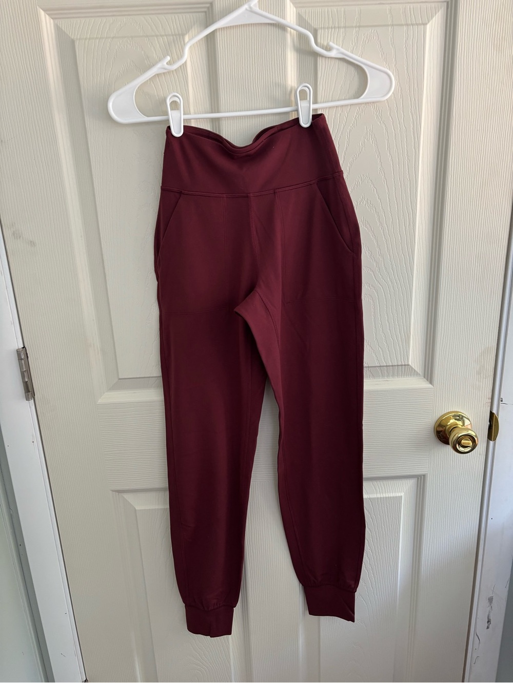 Women’s Lululemon Maroon High-Waist Jogger Bottoms 2